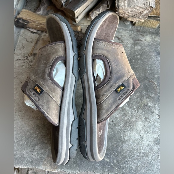 Teva Langdon true outdoor classic mens slide waterproof leather sandal Sz-14. L main image 5